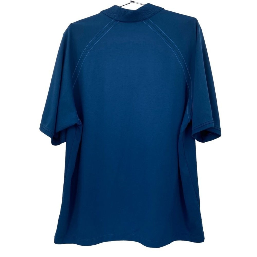 Tommy Bahama Golf 18 Mens XL Blue Short Sleeve Polo Shirt Raglan Contrast Stitch - Picture 2 of 8